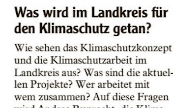 Was wird im Landkreis für den Klimaschutz getan?