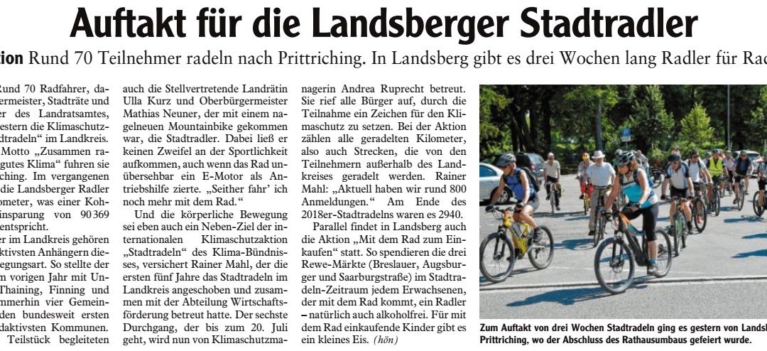 Auftakt für die Landsberger Stadtradler