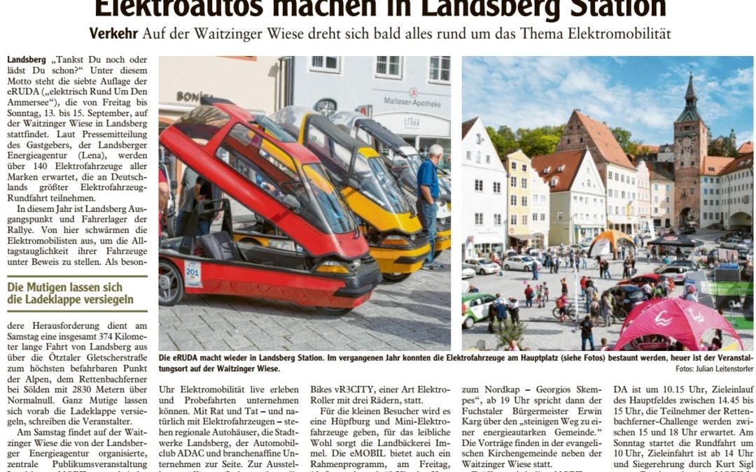 Elektroautos machen in Landsberg Station