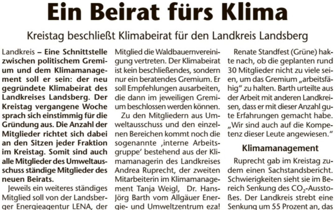 Ein Beirat fürs Klima