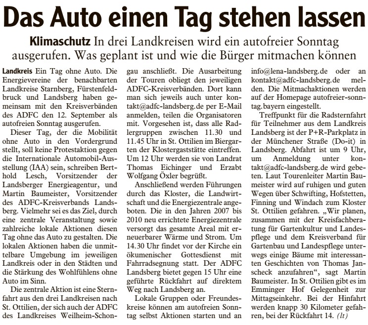 Das Auto einen Tag stehen lassen