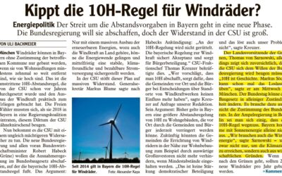 Kippt die 10H-Regel für Windräder?